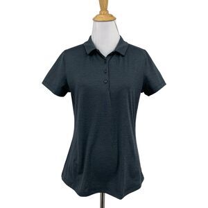 Under Armour Shirt Womens S Small Charcoal Grey Performance Polo Knit Golf